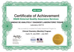 CERTIFICADO CLINICAL CHEMISTRY JULIO 2020-JULIO2021 2